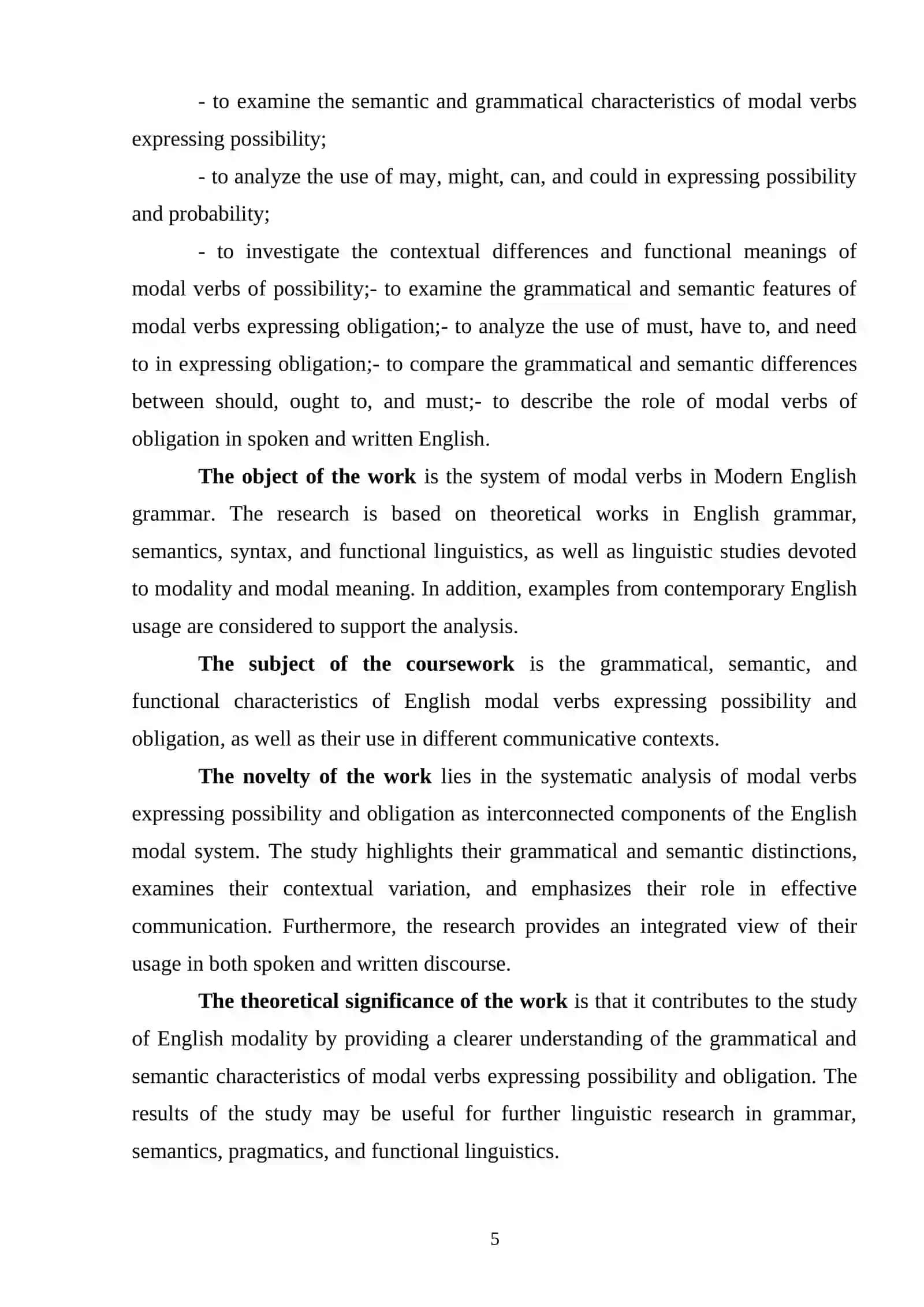 The grammar of english modal verbs expressing possibility, obligation 4