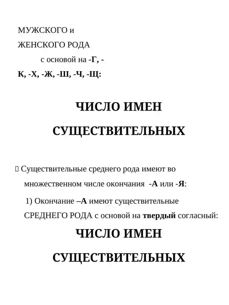 МНОЖЕСТВЕННОЕ ЧИСЛО СУЩЕСТВИТЕЛЬНЫХ 4