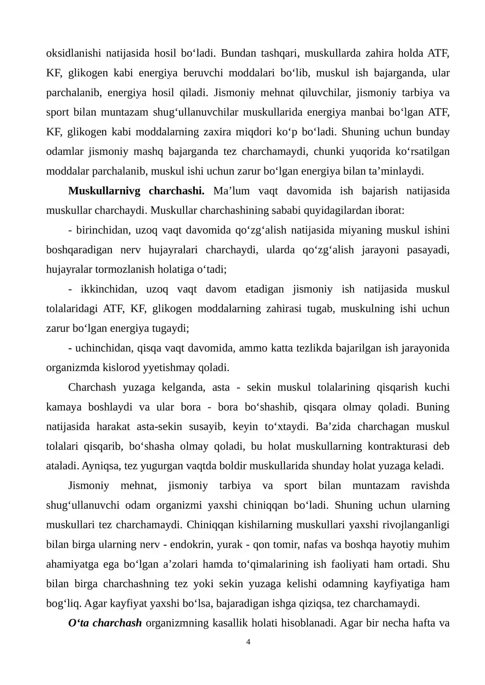 Muskul to'qimasining turlari 4