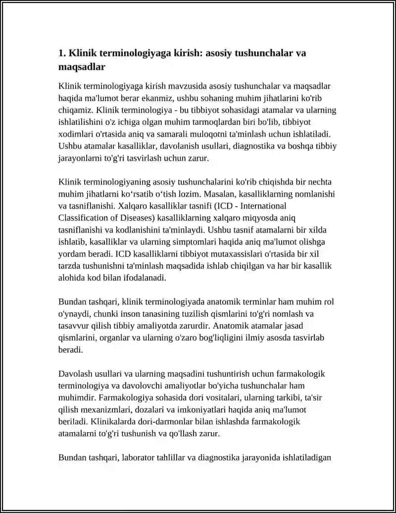 KLINIK TERMINOLOGOYAGA KIRISH KLINIK ATAMALAR 4