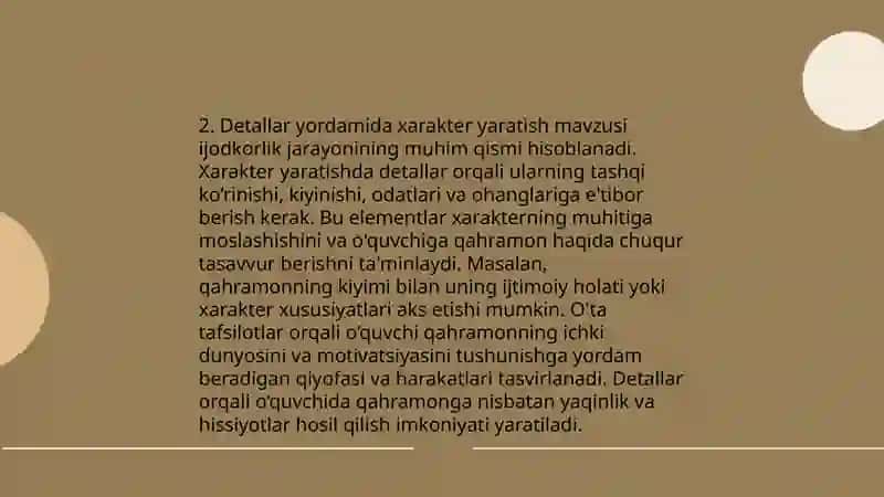 Badiiy asarda detal 4