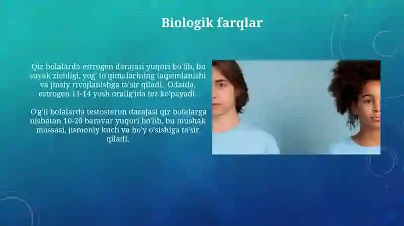 O'gil va qiz bolalarda gender farqlar 4
