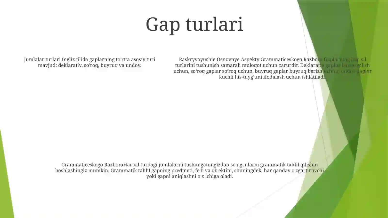 Grammatikaning asosiy tushunchalari 4