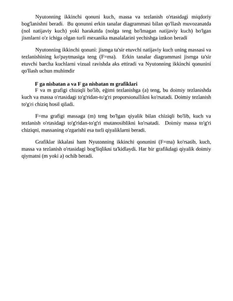 Nyutonning ikkinchi qonuni 4