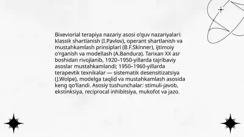 Izo terapiya. Bixeviorial terapiya 4