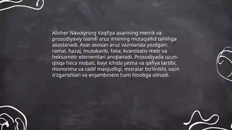 Alisher Navoiyning vaqfiya asarining tasnifi 4