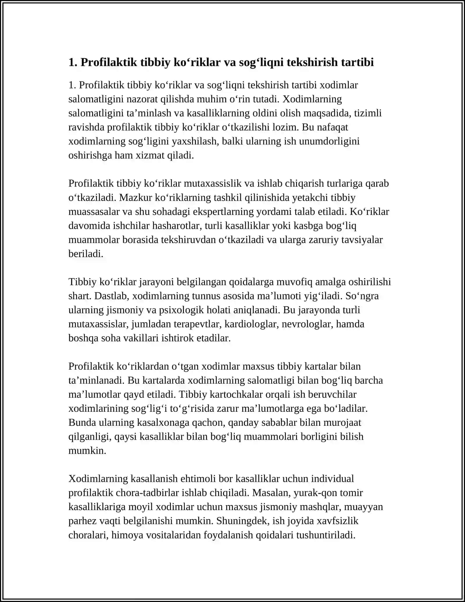 XODIMLAR SALOMATLIGINI NAZORAT QILISH 4