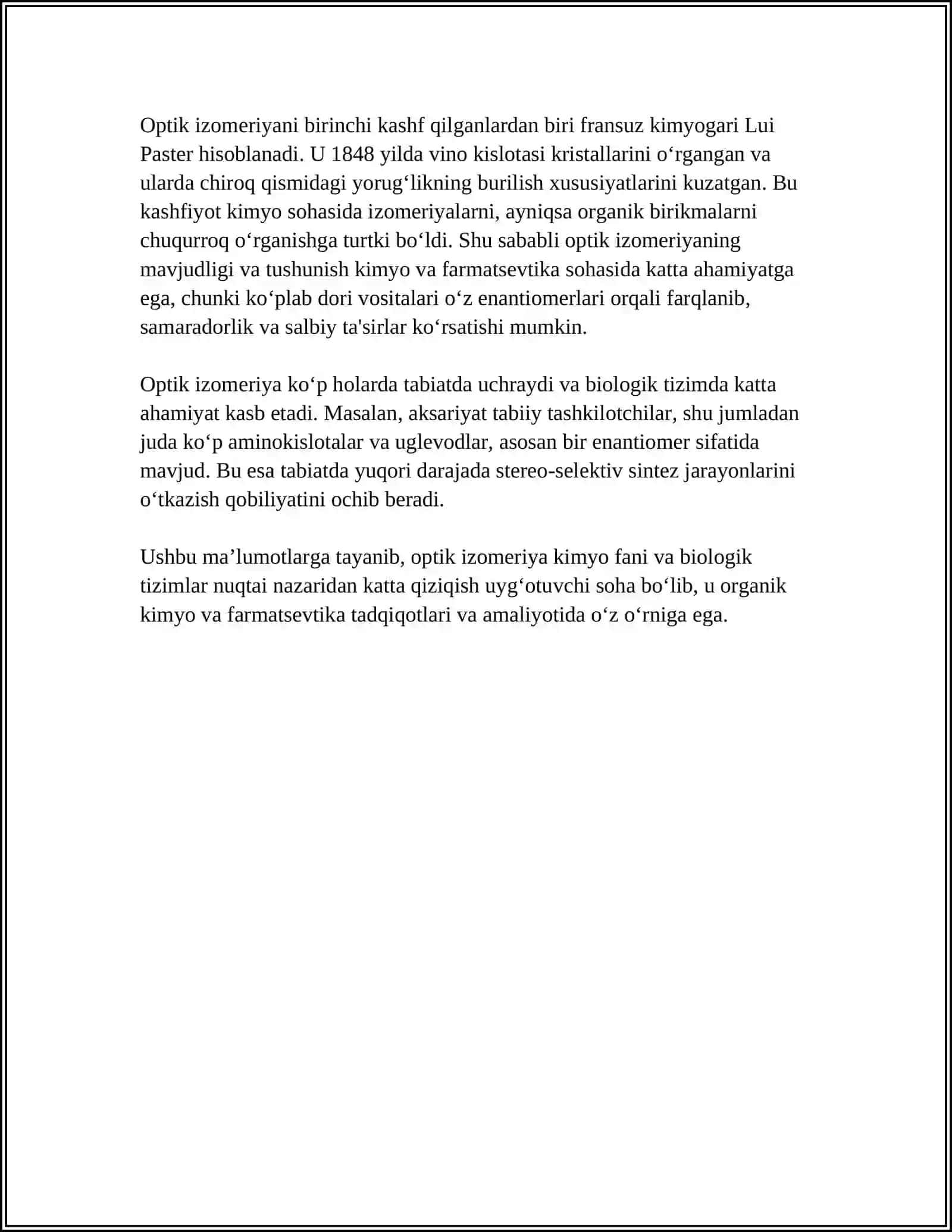 OPTIK IZOMERIYA XAQIDA MALUMOT 4