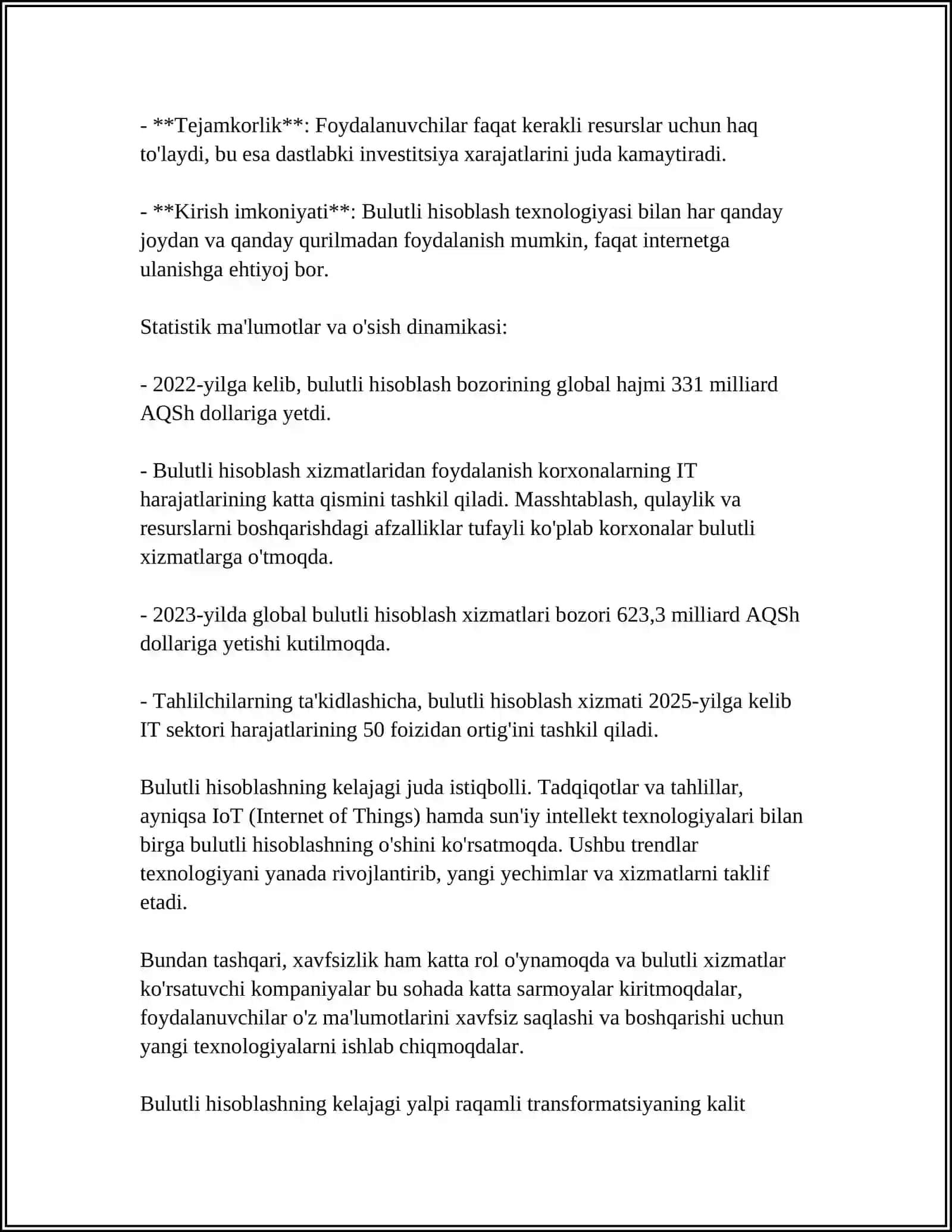 Bulutli Texnologiyalar va Ular Bilan Ishlash 4