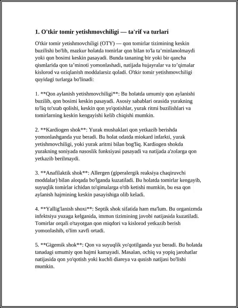 Ötkir Tomir Yetishmovchiligi 4