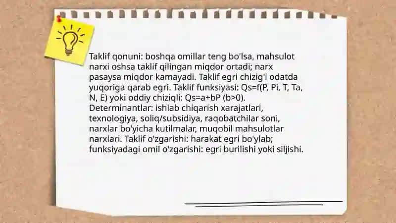 Talab va taklif tahlili asoslari 4