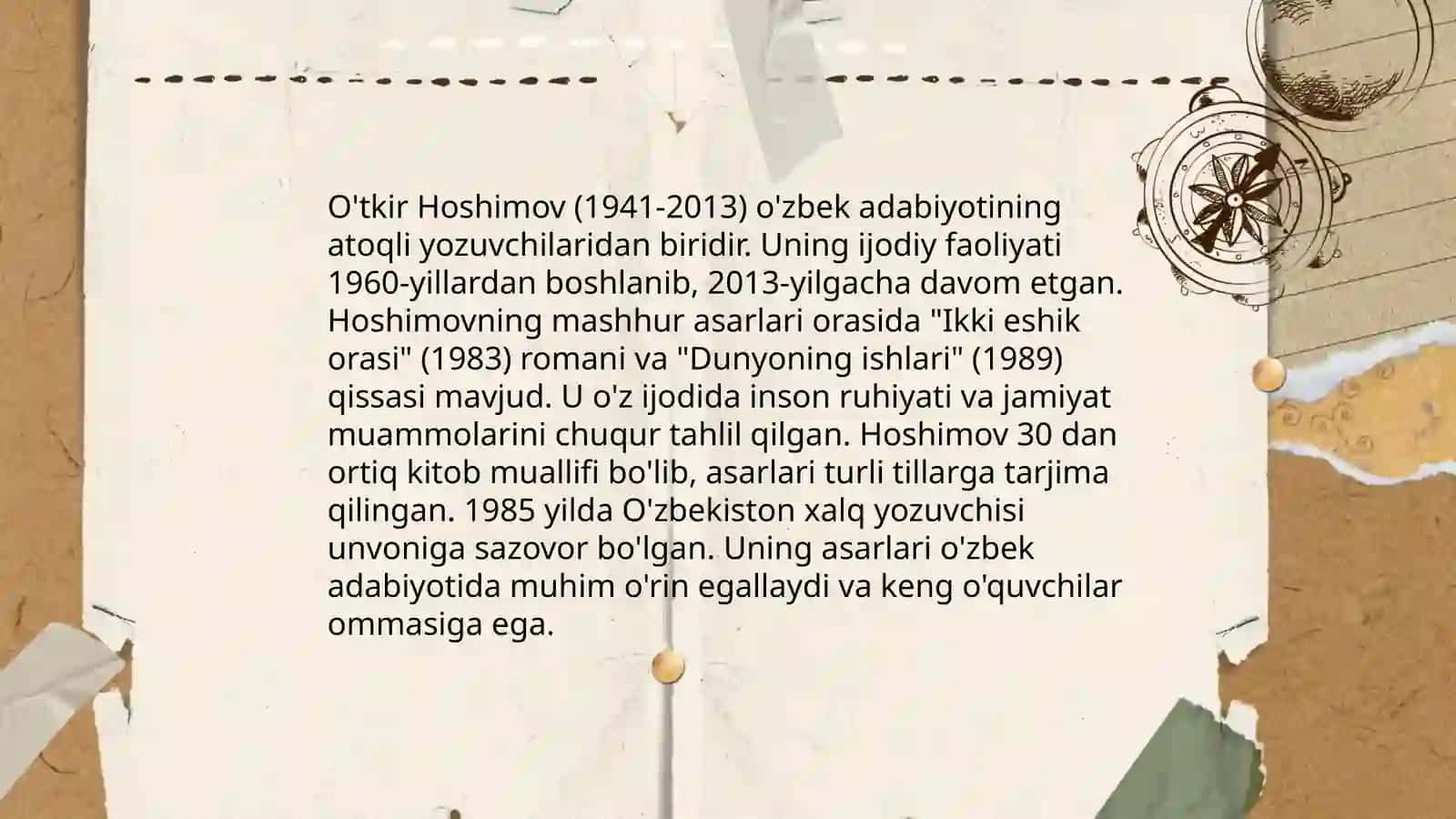 O'tkir Hoshimov asarlari 4