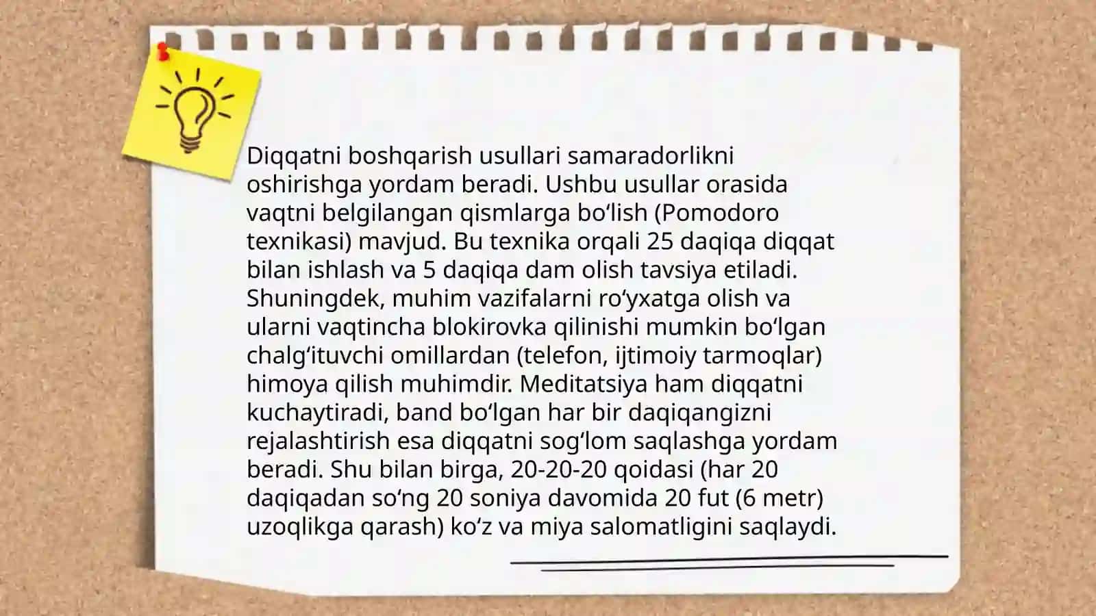 Diqqat va konsentratsiya 4
