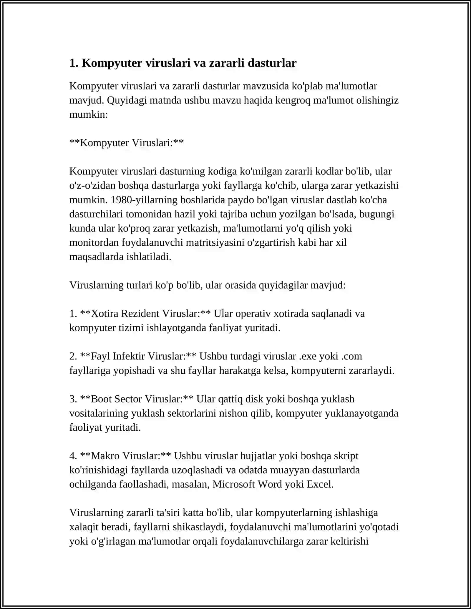 AXBOROT-KOMMUNIKATSIYA TEXNOLOGIYALARI XAVFSIZLIGIGA BOʻLADIGAN TAHDIDLAR 4