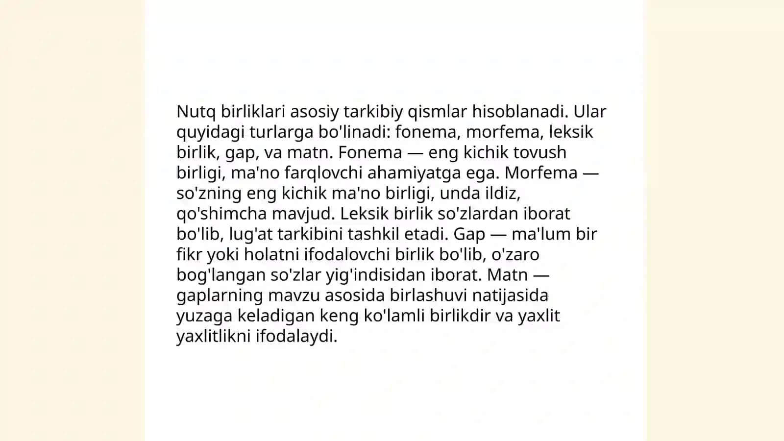 Til va nutq birliklari haqida dastlabki ma‘lumotlar 4