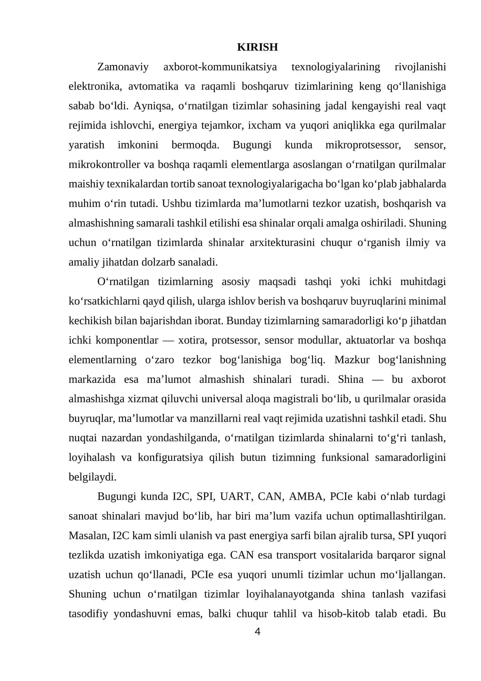 O'RNATILGAN TIZIMLARDA SHINALARNI TASHKIL ETILISHI 4