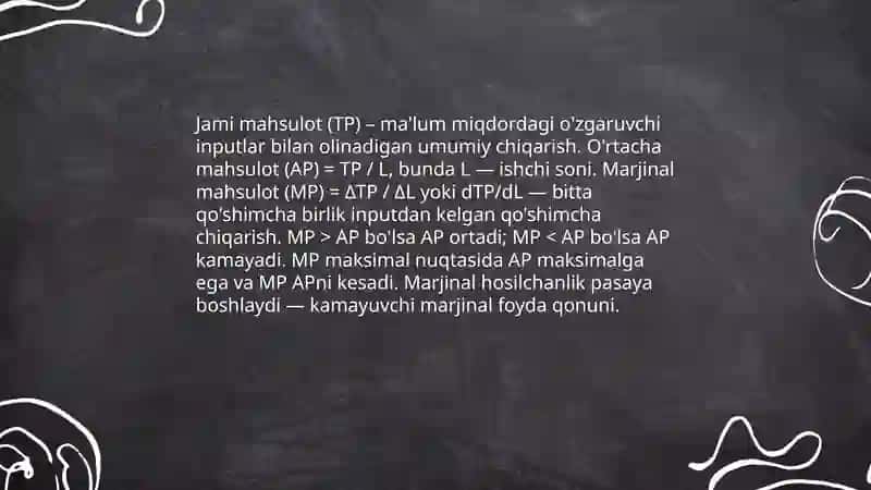 ishlab chiqarish nazariysi (mikroiqtisodiyotda) 4