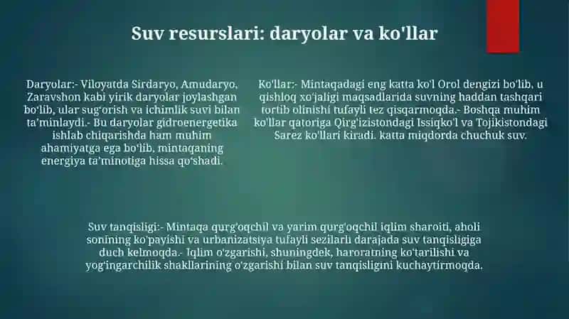 Markaziy Osiyo Tabiiy Sharoiti Va Tabiiy Resurslari 4