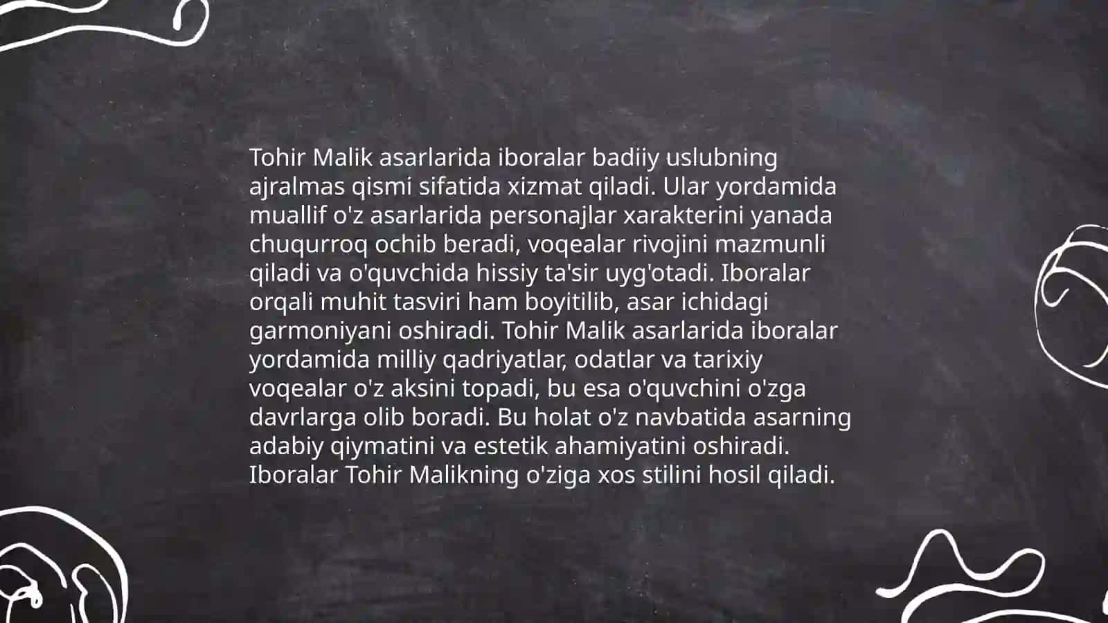 Tohir Malik asarlarida iboraning o'rni 4