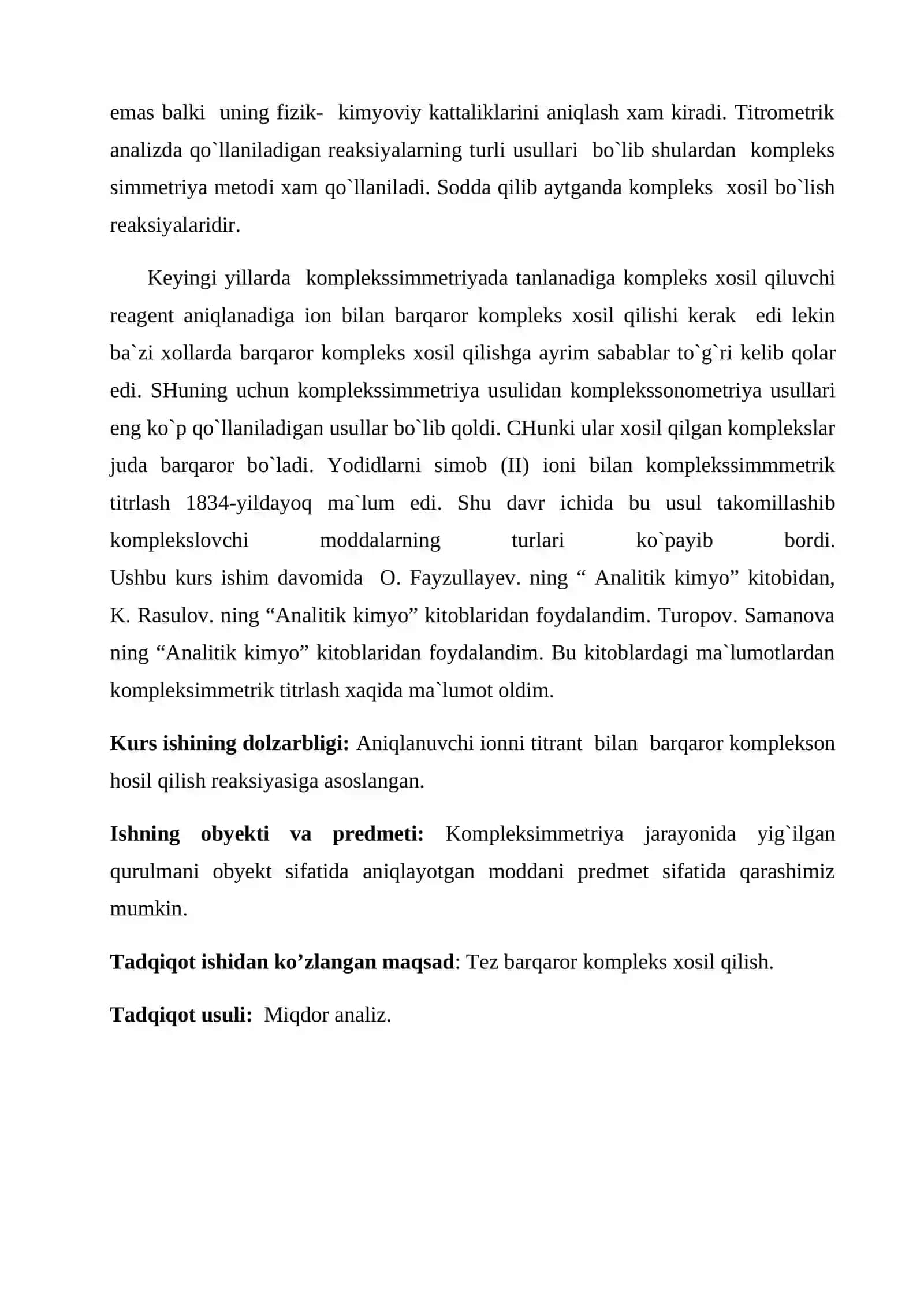 Kompleksimmetrik titrlash KURS ISHI 4