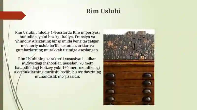 Mahsus tarixiy uslublar 4