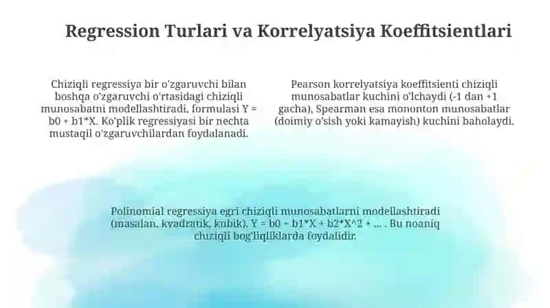 Regression va Korrelyatsiya Analizi 4