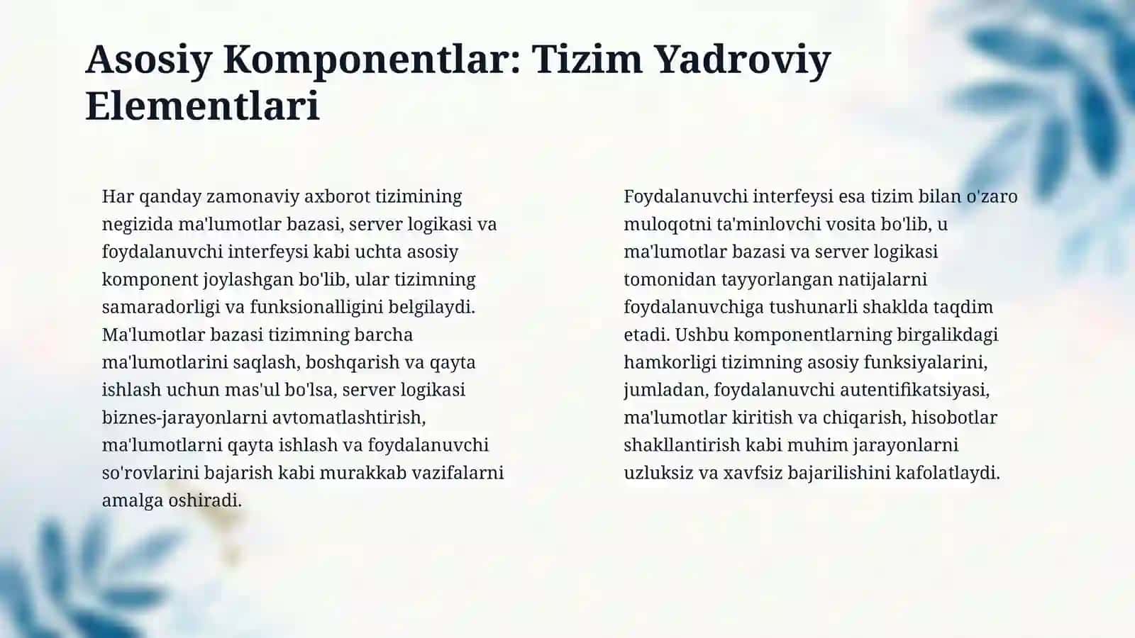 Asos va qo'shimchalar tasnifi 4