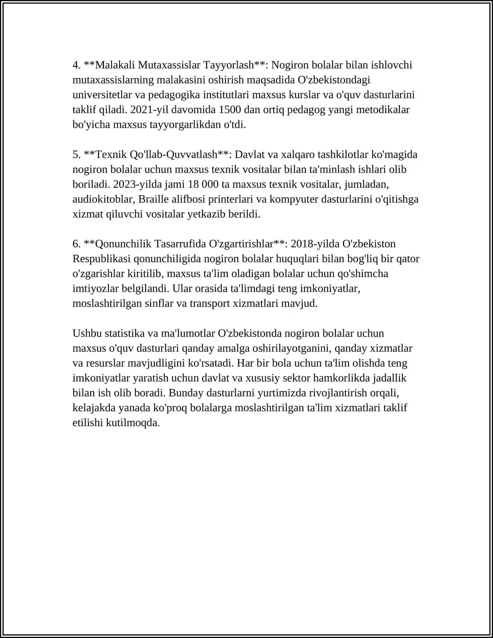 DEBIL BOLALARNI OʻQITISH VA TARBIYALASH 4