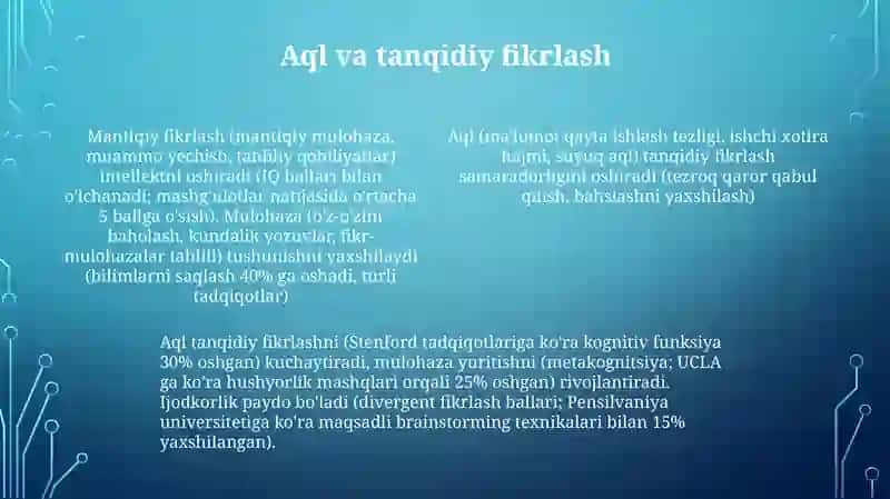 Tafakkur intelekt va Kreativlik 4