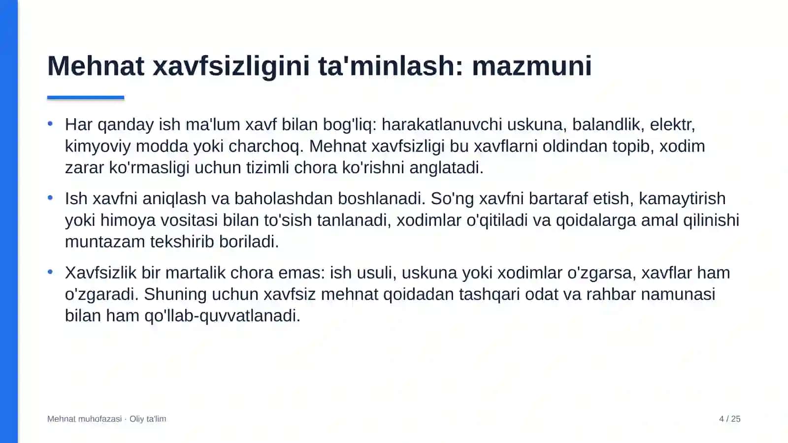 Yoga studiyalarida mehnat xavfsizligini ta'minlash 4