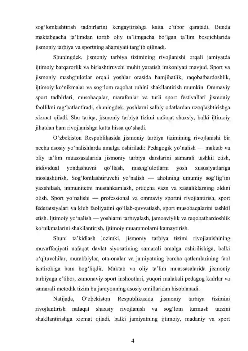 Jismoniy Tarbiya Tizimini Rivojlanishi 4