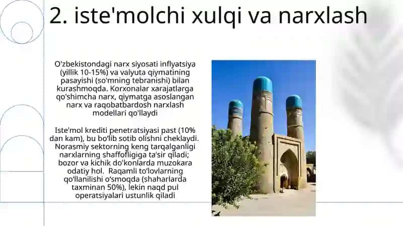 OʻZBEKISTONDA NARX VA NARXNI BELGILASH SIYOSATI 4