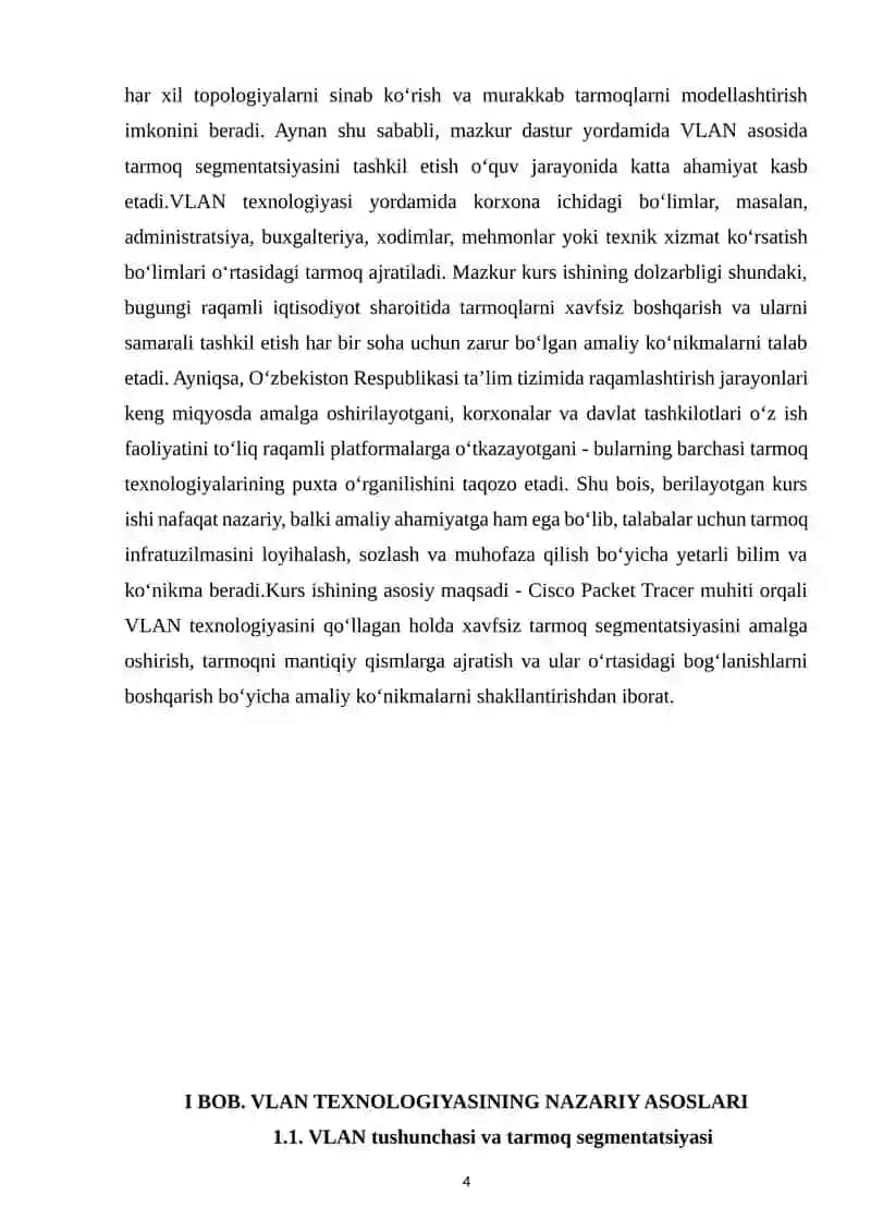 VLAN TEXNOLOGIYASINING NAZARIY ASOSLARI 4