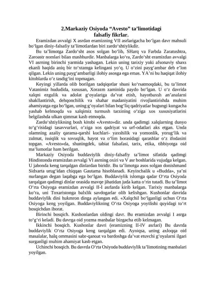 Falsafiy tafakkur taraqqiyoti bosqichlari: Sharq falsafasi 4