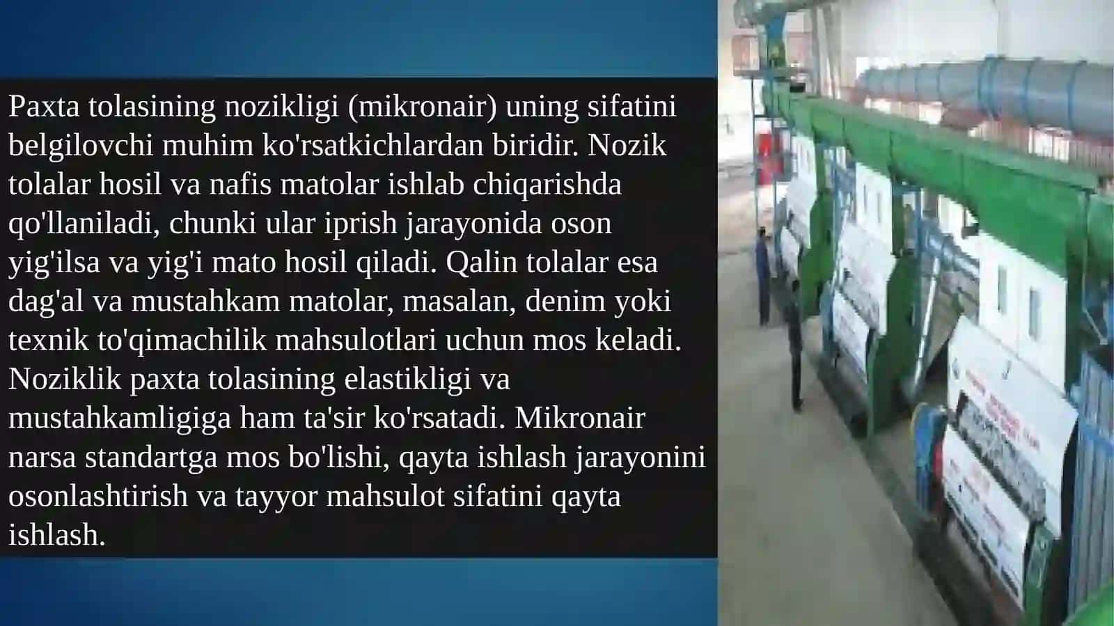 Paxta to'lasi standartlari 4