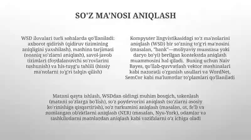 Matnni qayta ishlash kompyuter lingvistikasida 4