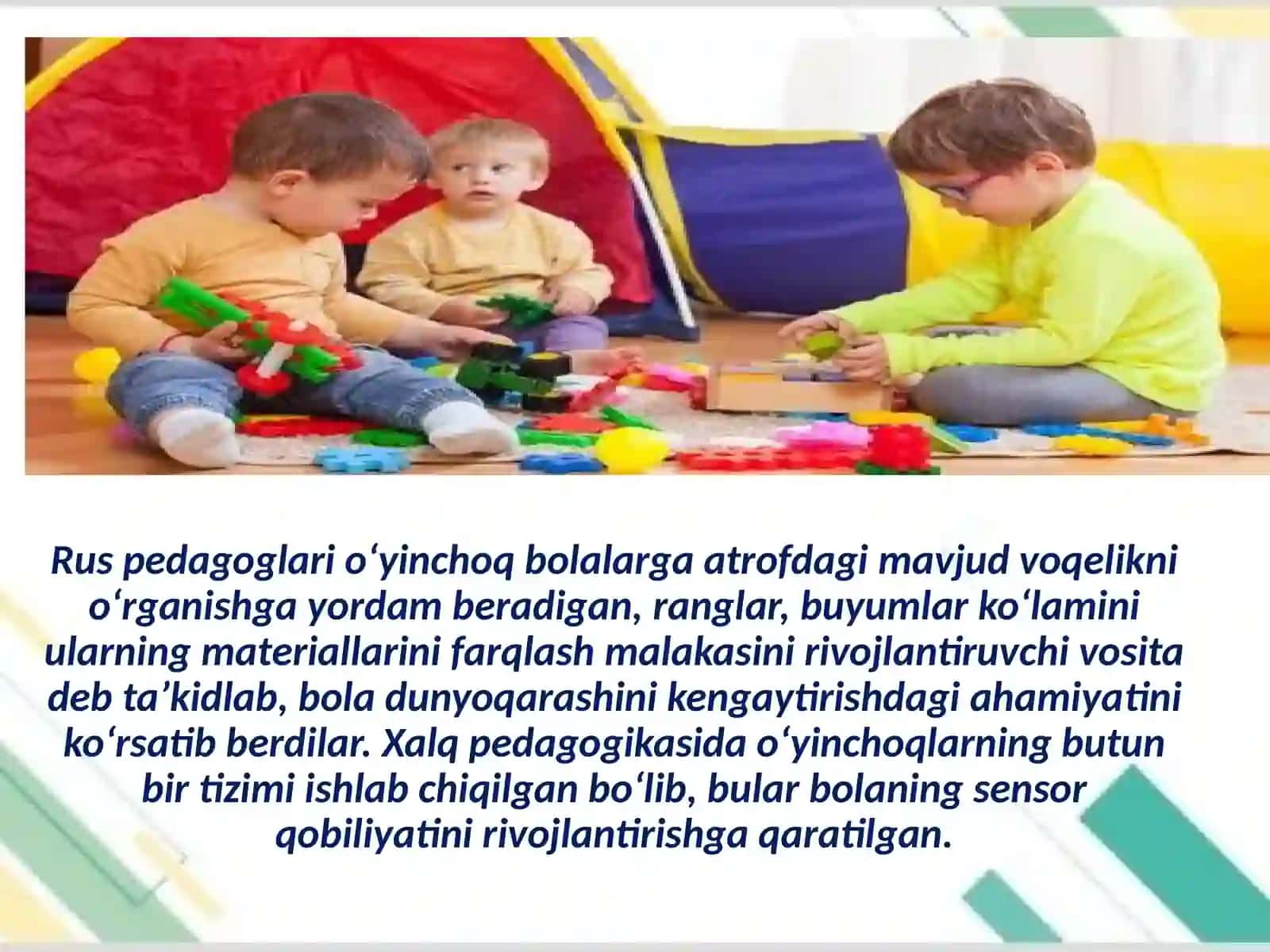 O‘yinchoqlar va predmetlarga qarab hikoya qilishga o‘rgatish 4