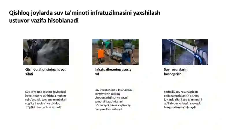 Suv ta'minoti tizimlarini modernizatsiya 4