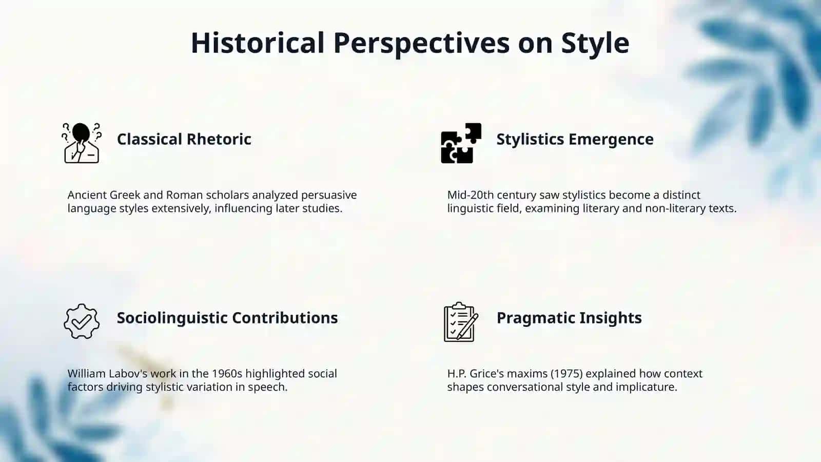 Write a report explaining the relationship between Language Style and Context 4