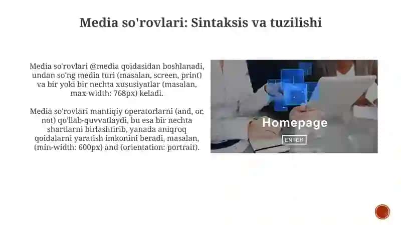Responsiv dizayn va media queries 4
