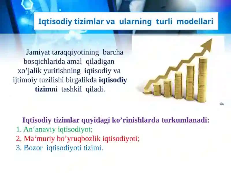 Iqtisodiy tizimlar va  ularning modellari 4