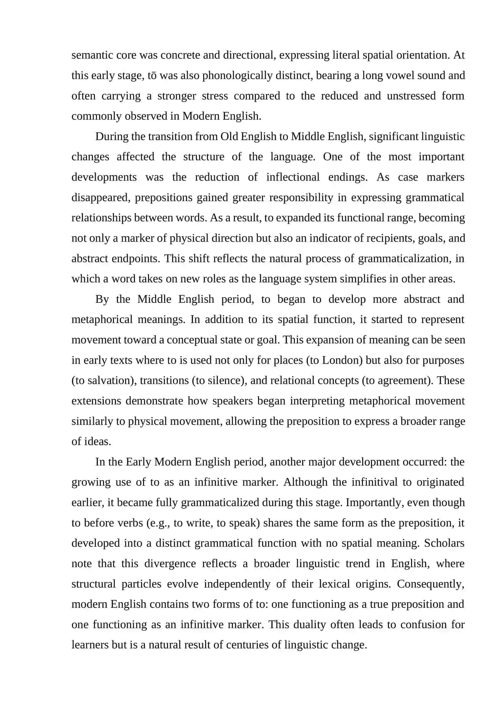 The Linguistic Nature and Functions of the Preposition TO 4