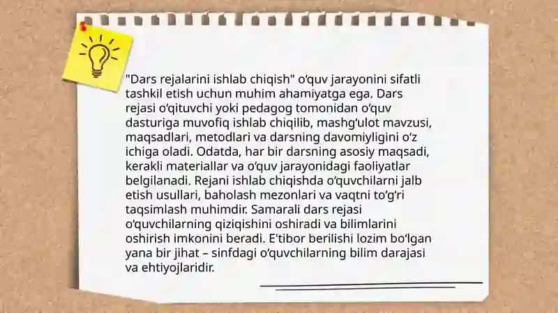 O’quv mashg’ulotlarini tashkil etish metodikasi 4