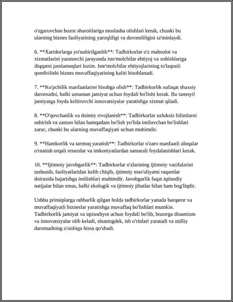 TADBIRKORLIK ASOSLARI:G'OYADAN AMALIYOTGACHA 4