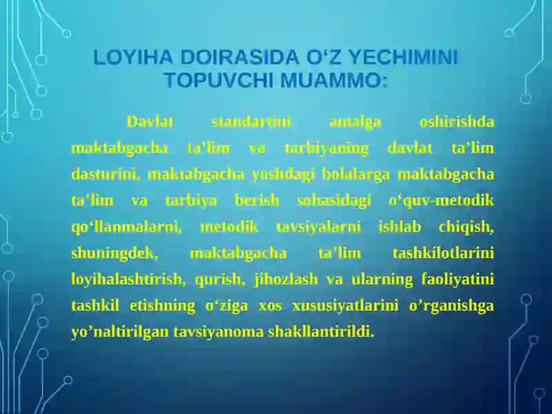 MALAKAVIY LOYIHA ISHINING DOLZARBLIGI 4