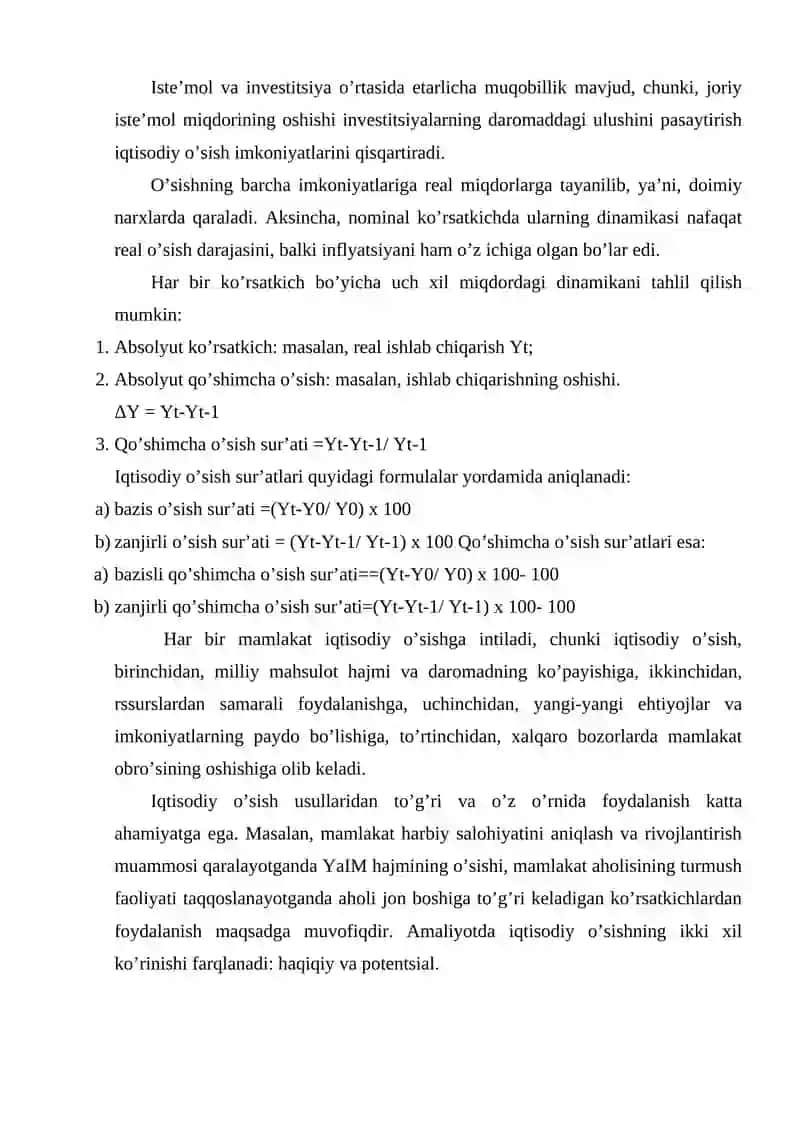 Iqtisodiy O'sishning Optimal Variantini Tanlash 4