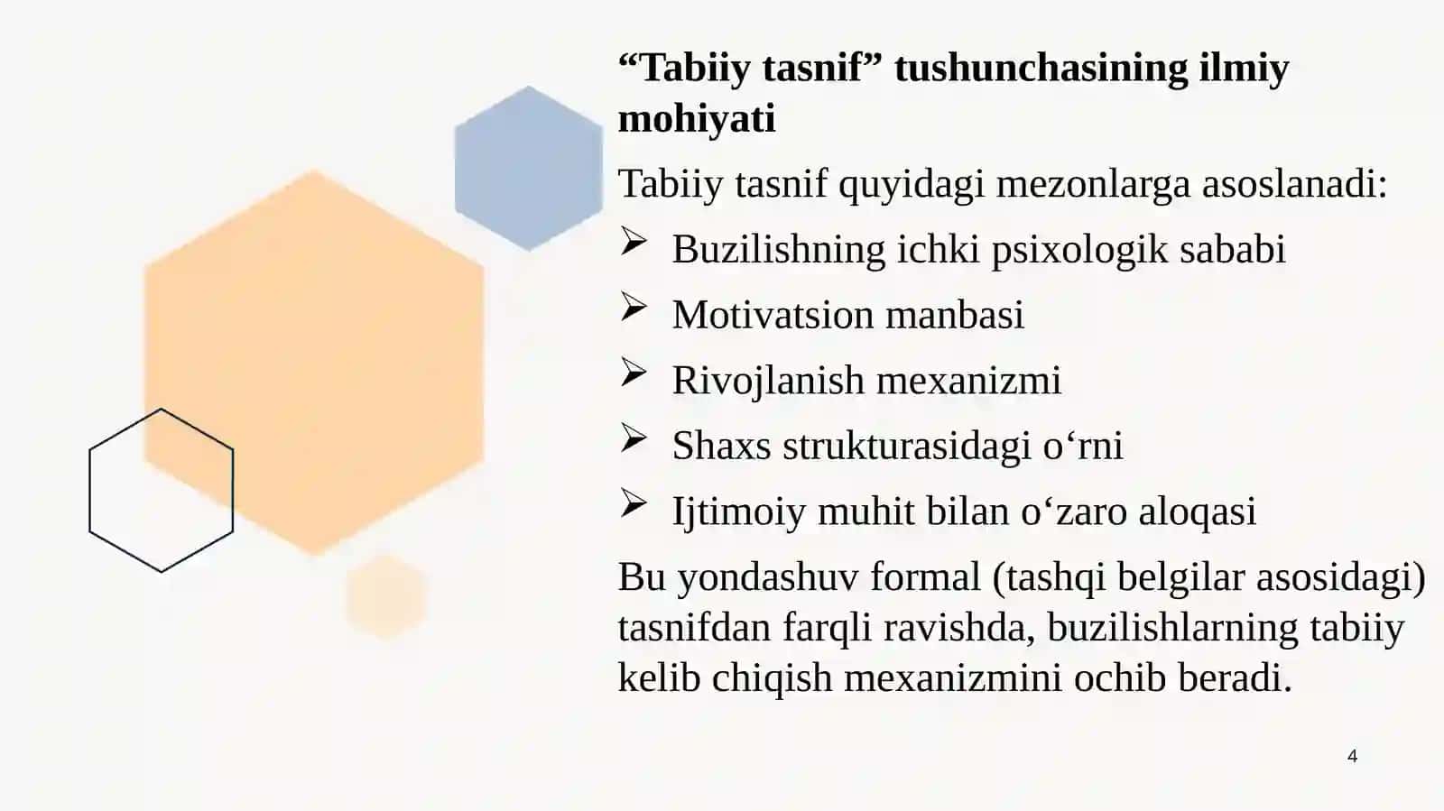 AXLOQIY BUZILISHLARNI TABIIY TASNIFI 4