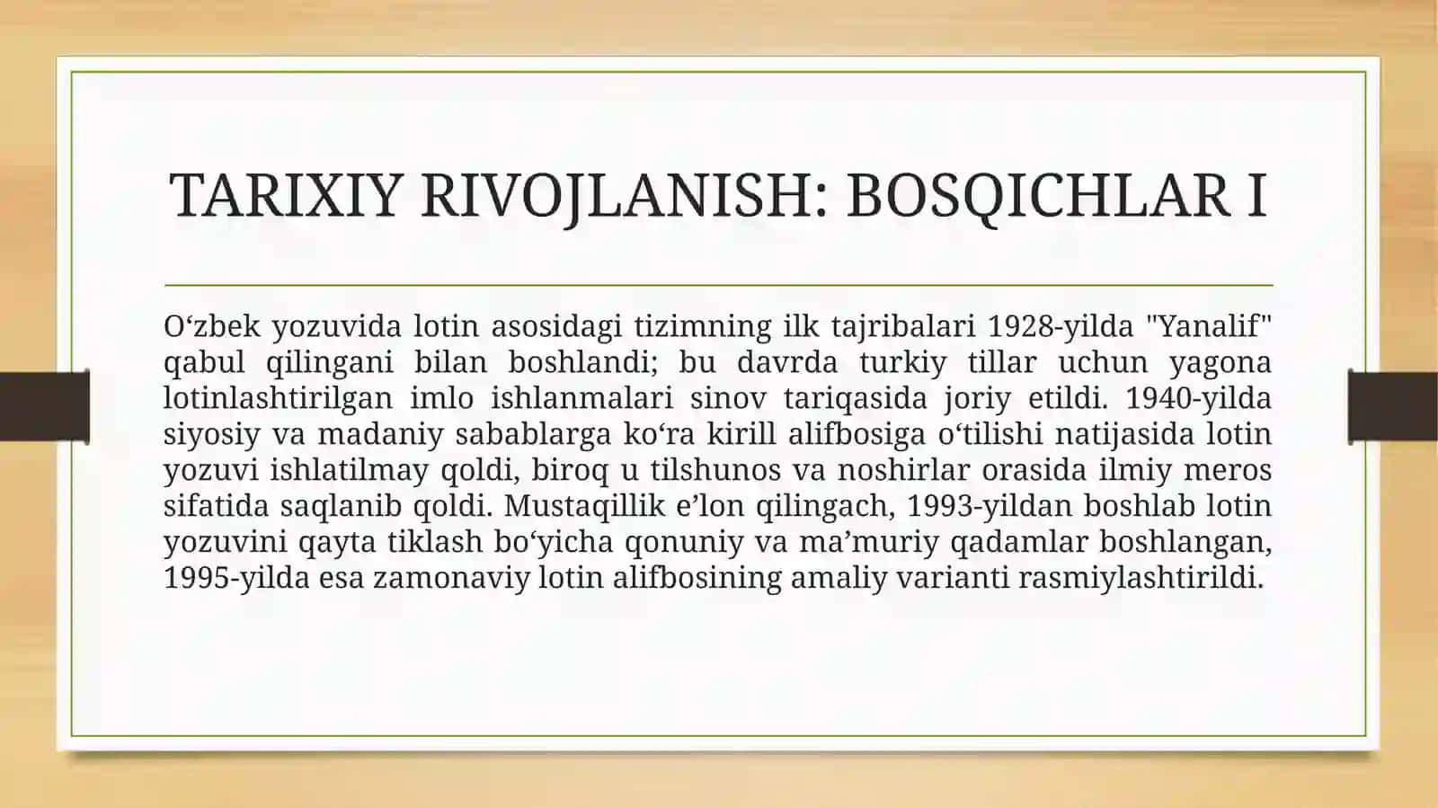 Lotin yozuviga asoslangan oʻzbek alifbosi 4