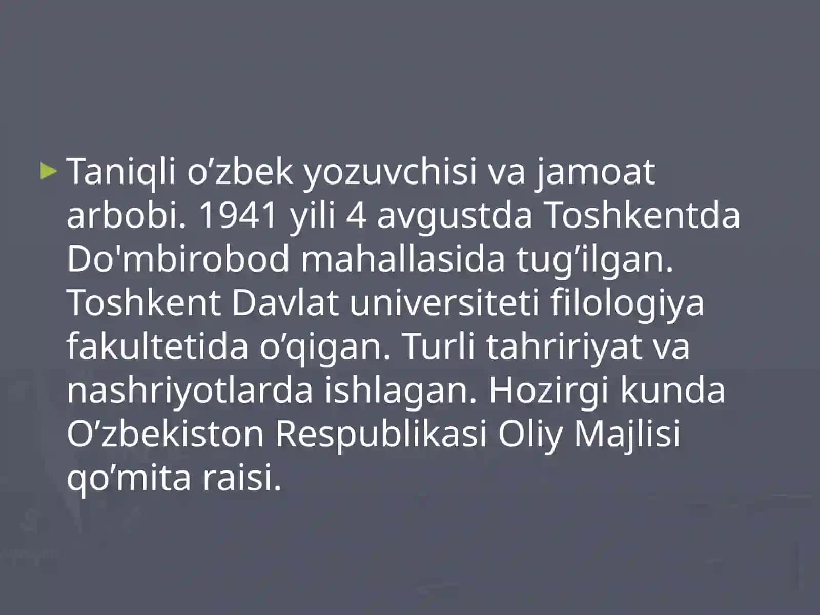 O'tkir Hoshimovning hayoti va ijodi 4
