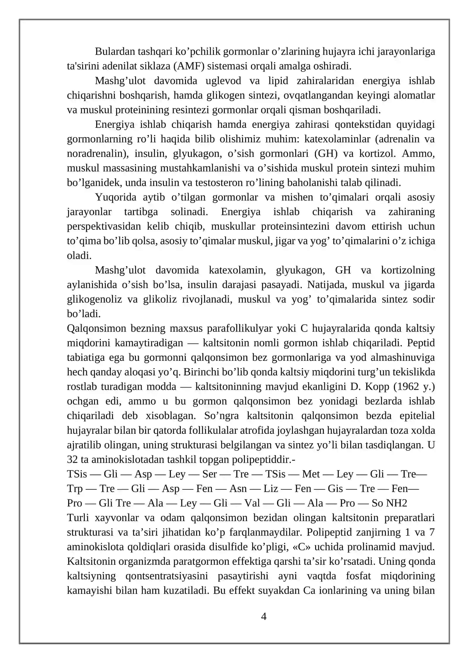 Kaltsitonin yoki tipeokaltsitonin 4